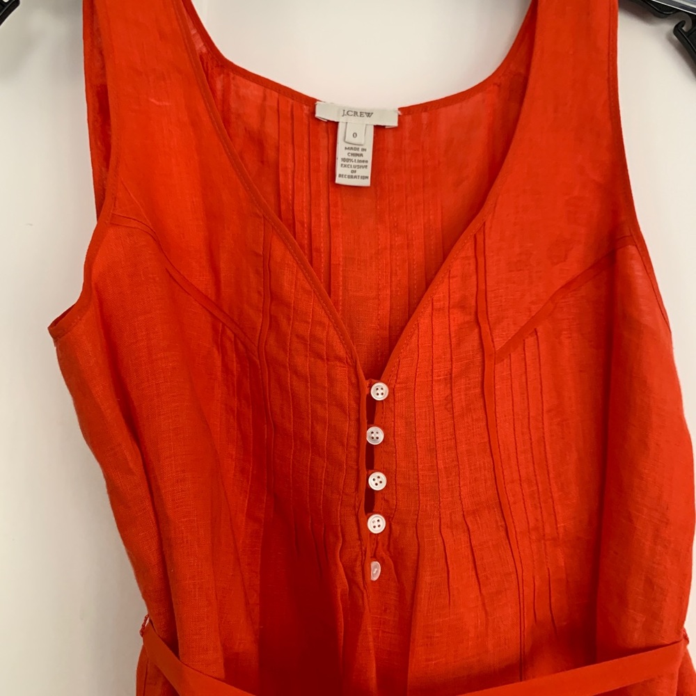 J Crew linen sleeveless top size 0